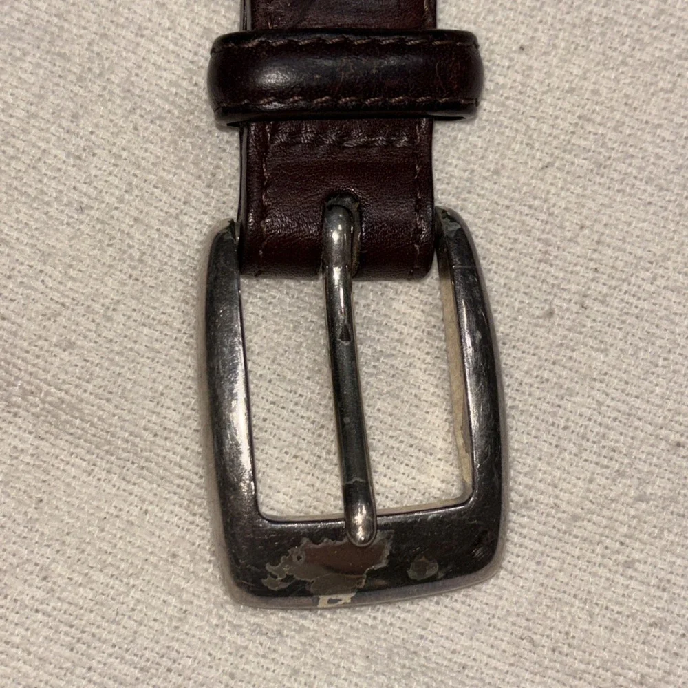 Vintage Brightons Brown Braided Genuine Leather Belt Women's Size M/L‎